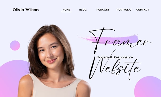 build modern framer website and landing page design