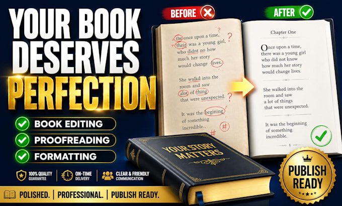 do book editing, proofreading, novel editing and book formatting