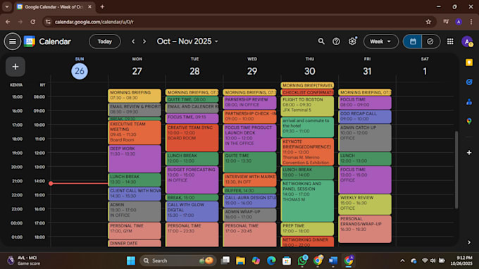 professionally manage your google calendar and appointments