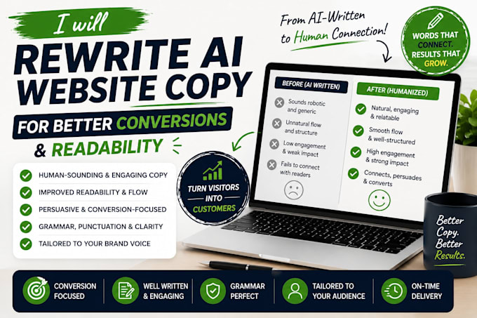 rewrite ai website copy for better conversions and readability