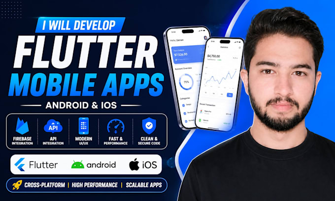 build a custom flutter app for android and ios mobile development