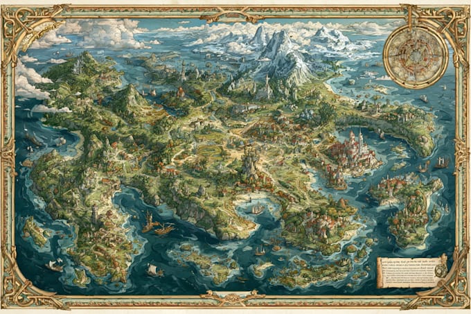 draw a custom fantasy map