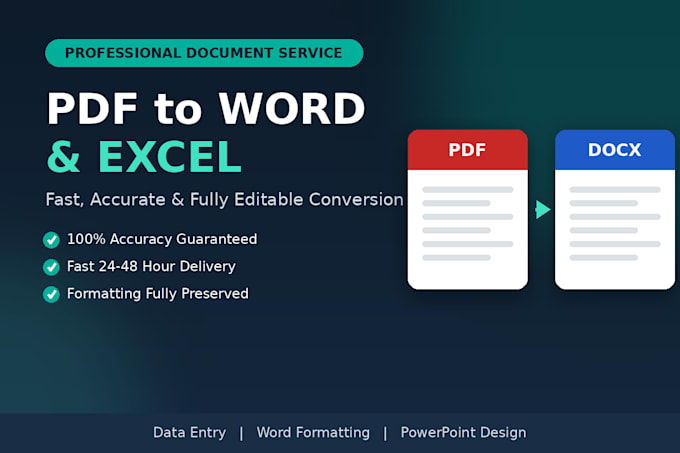 convert your PDF to editable word or excel file
