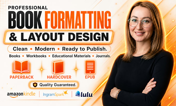 professionally format and design your book, workbook or journal