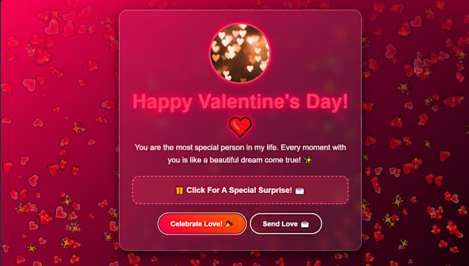 create website for greetings, anniversary, proposal any type etc
