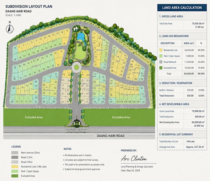 create subdivision layout site plan plot plan and land development