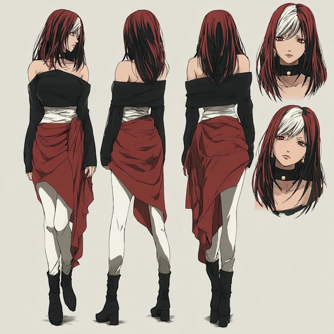 draw character or reference sheet for your character in