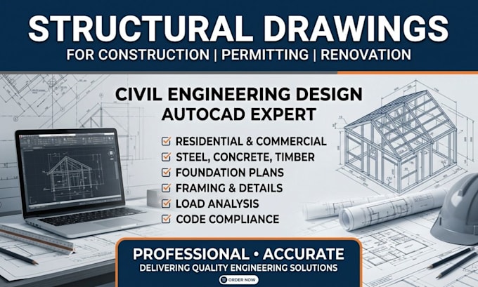 do structural drawing and civil engineering design in autocad