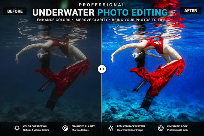 transform your photo into cinematic underwater surreal art