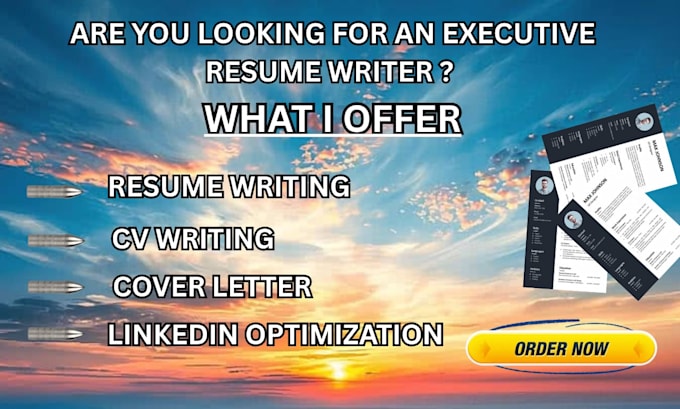write an executive, professional, and ats friendly resume
