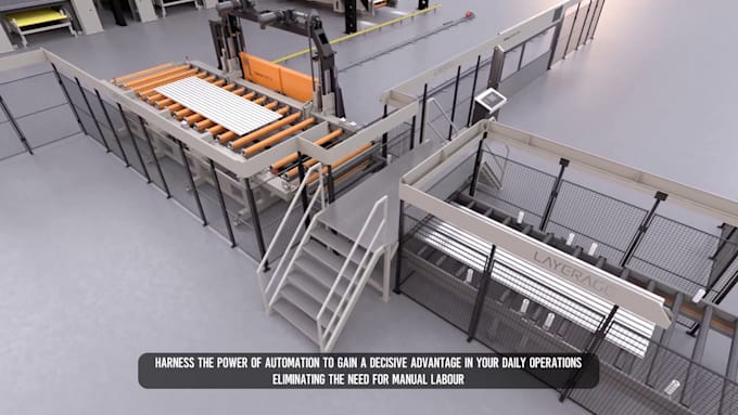 create 3d industrial animation roll forming machine metal production line video