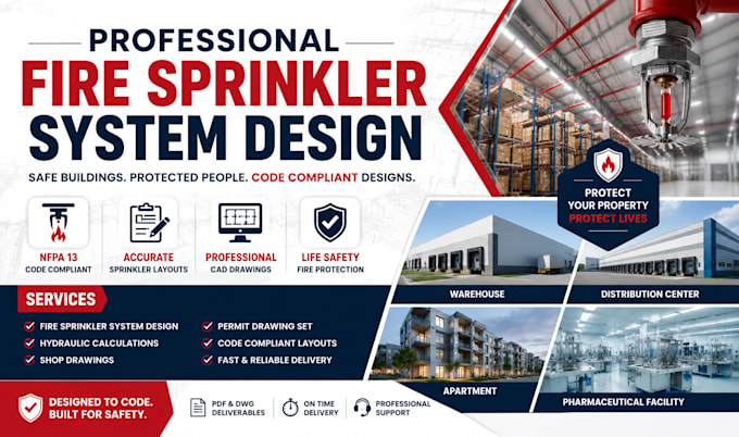 ca tx warehouse distribution center apartment pharmaceutical fire sprinkler