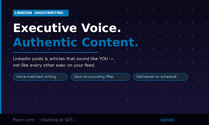ghostwrite compelling linkedin content and blog posts for executives