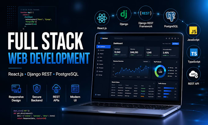 build react js frontend with django rest API backend