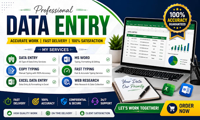 be your data entry expert, exal, ms word, ms exal