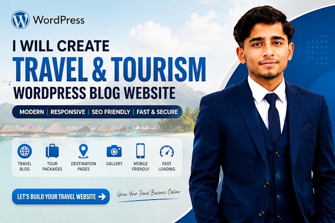 create a travel wordpress blog website