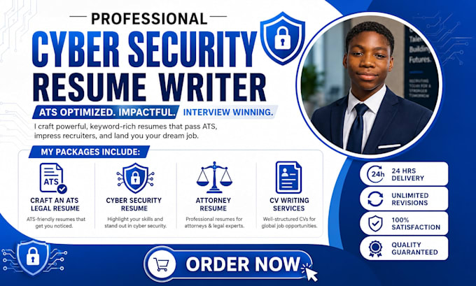 write an ats optimized cybersecurity resume