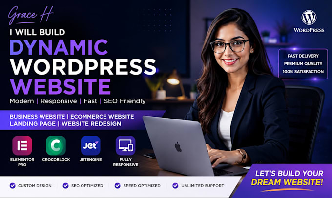 build a dynamic wordpress website with elementor pro, crocoblock and jetengine