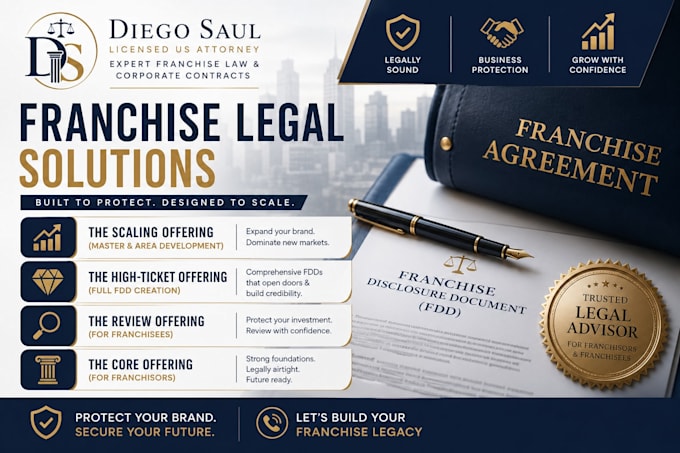 draft a master franchise or area development agreement