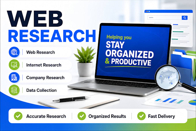 do web research, internet research and company research