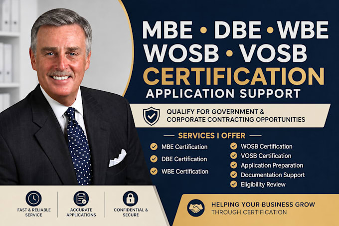 prepare your mbe dbe wbe wosb vosb certification application