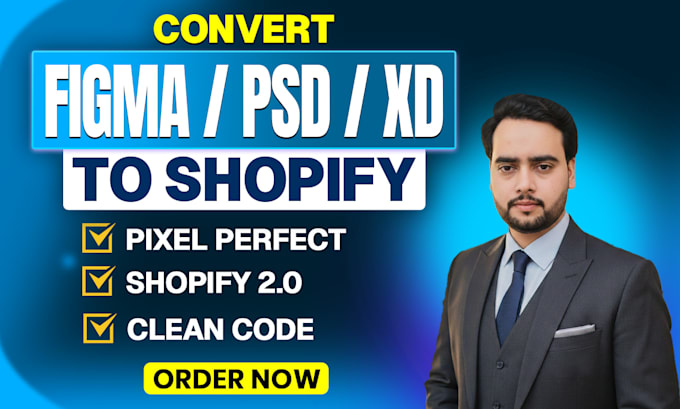 convert figma or PSD to shopify with a pixel perfect theme