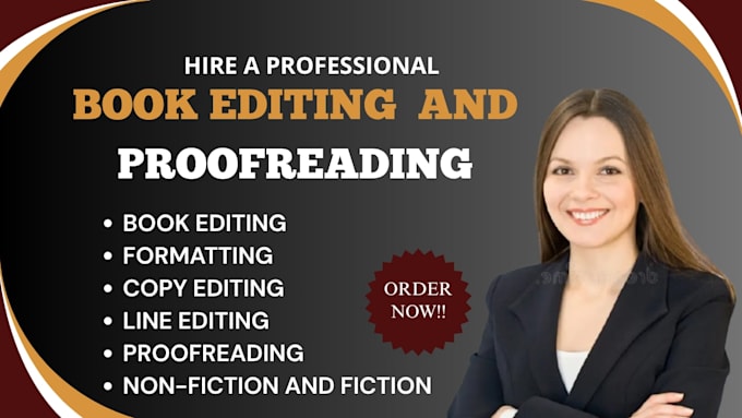 edit, proofread and format your book as a professional book editor