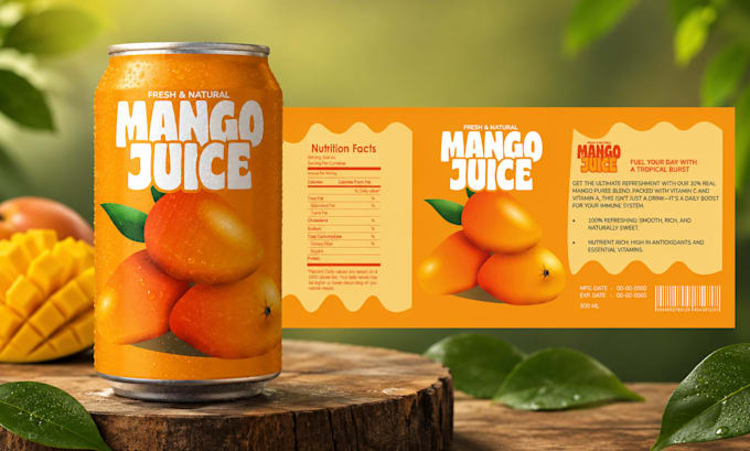 premium can label design