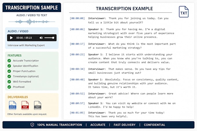 provide fast and accurate transcription services