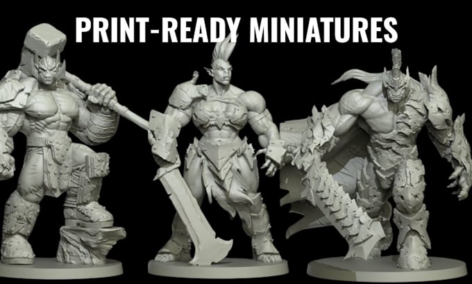 sculpt custom 3d warhammer 3d miniature 3d tabletop dnd stl for 3d printing