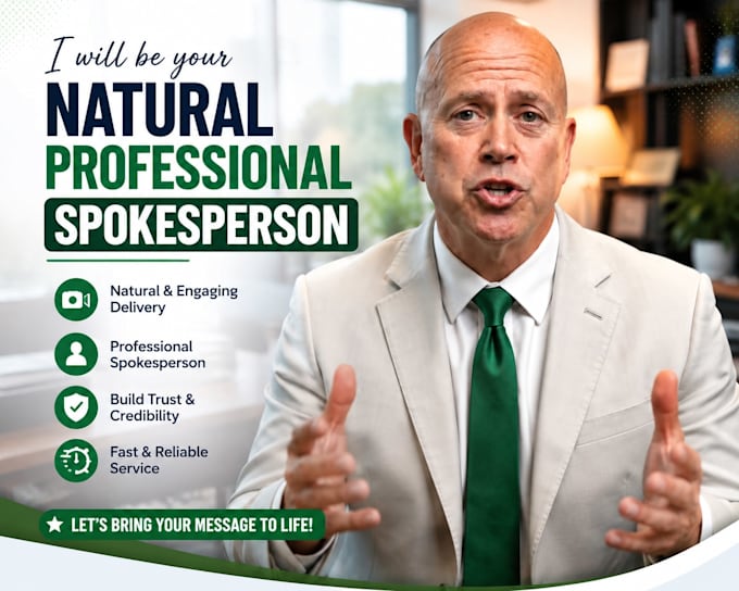 be your energetic french natural male spokesperson