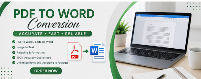 convert PDF to word, image to text and retype documents