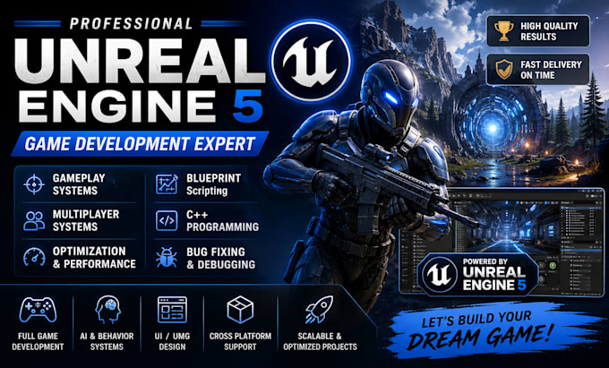develop ue5 game multiplayer single player system game blueprint game code