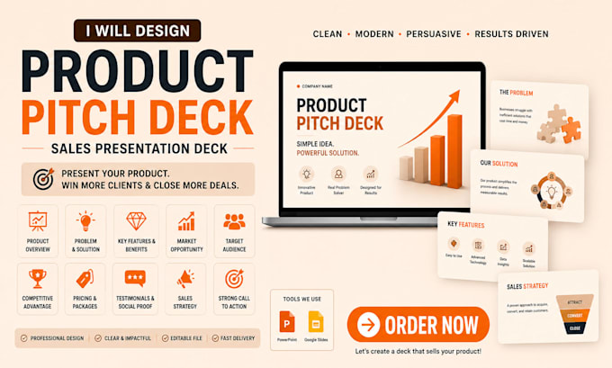 design product pitch deck sales presentation deck