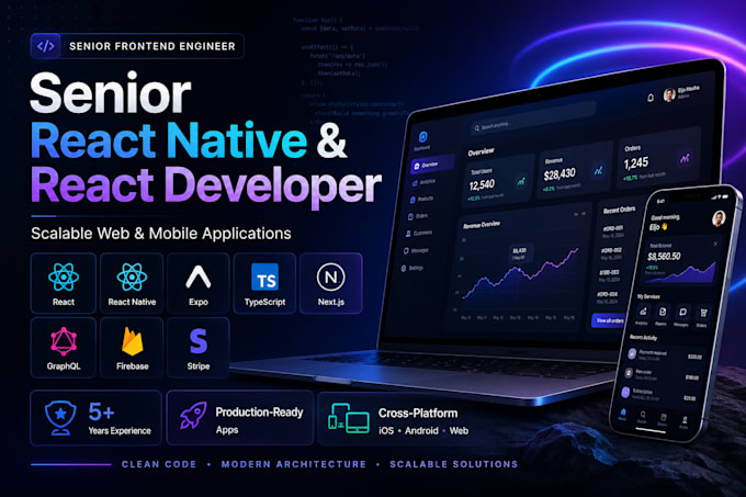 build scalable react, react native, and expo applications
