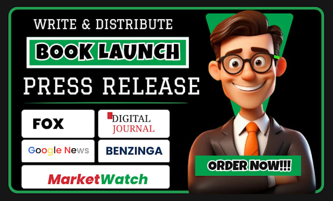do press writing and distribution for book pre launch and new book press release