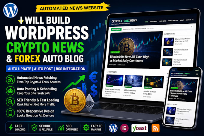 build wordpress autopilot crypto news and forex autoblog website