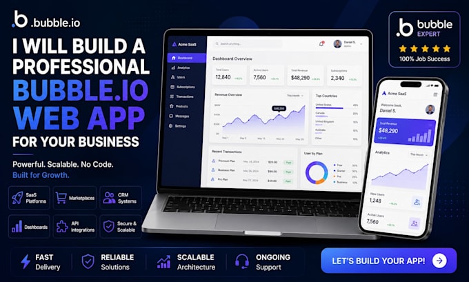 build a professional bubble web app for your business