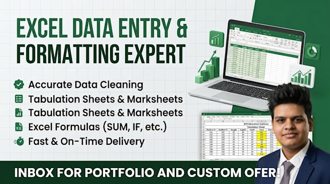 do accurate excel data entry and formatting