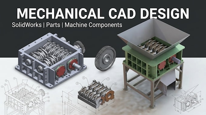 design mechanical parts and machine components in solidworks