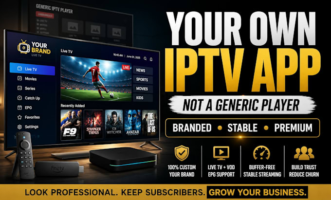 develop a custom iptv app and streaming app for smart TV