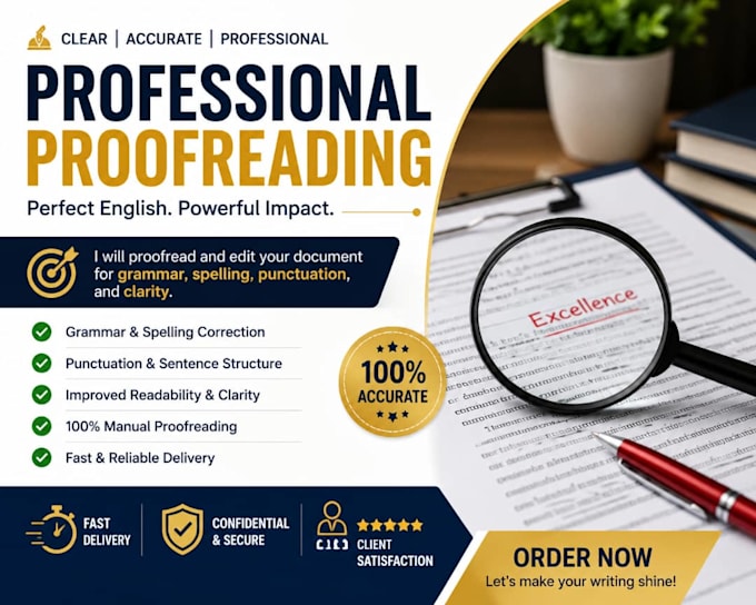 professionally proofread and edit your english documents