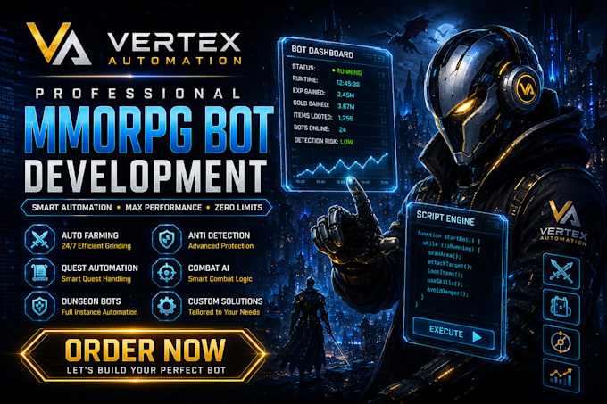 develop advanced game automation and anti cheat systems for mmos