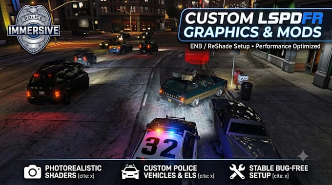 customize immersive lspdfr graphic and police mods setup