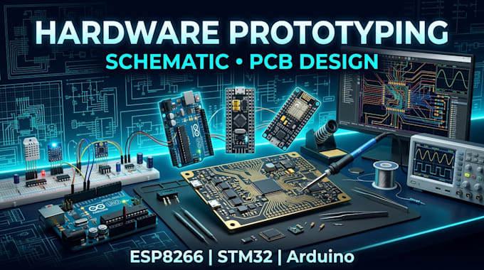 make hardware prototyping schematic pcb design esp8266 stm32 arduino