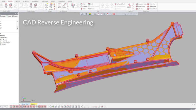 do reverse engineering and 3d cad modeling from 3d scan for 3d printing