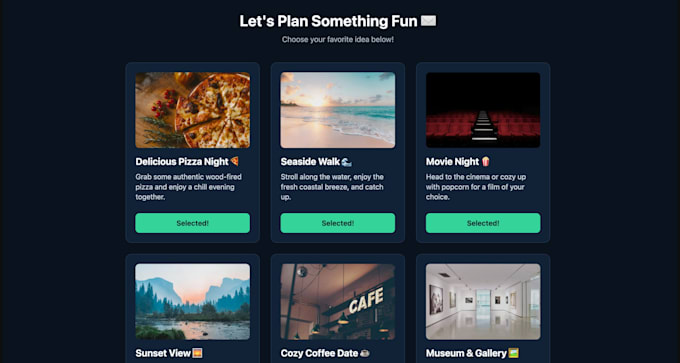 create an interactive, web based envelope