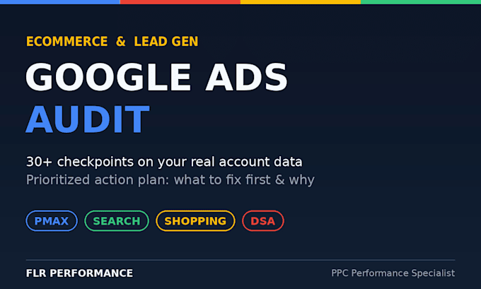 a google ads audit for ecommerce or lead gen with action plan