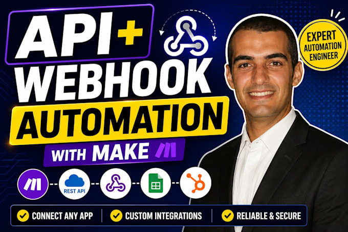 build API webhook and make automation integrations