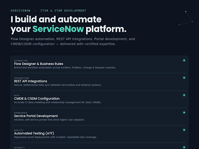 develop and customize servicenow itsm and itom solutions